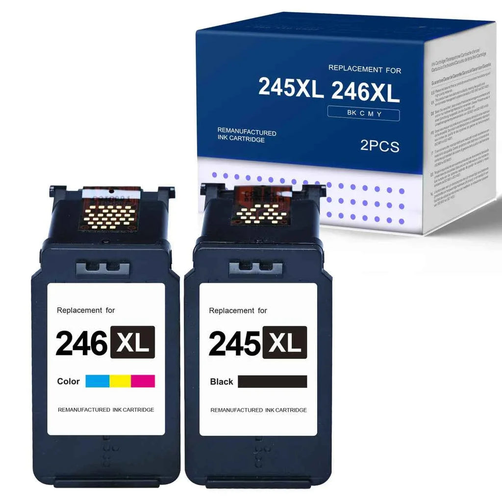 myCartridge Compatible Remanufactured Canon PG245XL CL246XL Ink Cartridges 2-Pack (Black, Tri-color) | Pixma MG2420 MG2520 MG2522 MG2920 MG2922 MG2924 MX490 MX492 | 400 Pages High Yield
