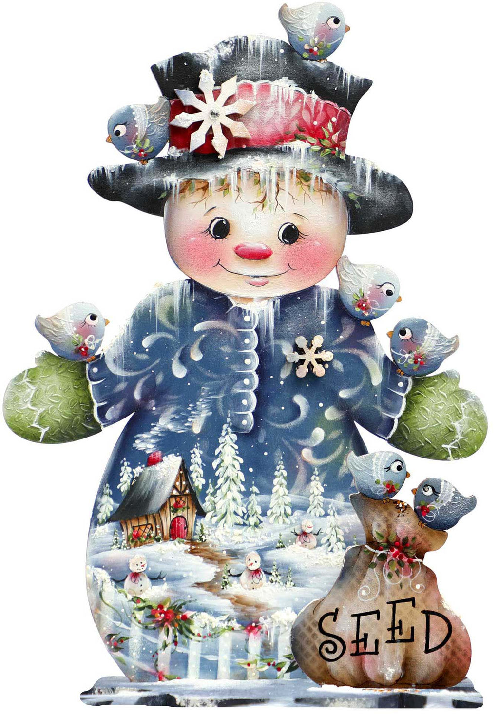 Freezing Friends (Frosting Sparkle) Door Decor by Jamie Mills-Price - Christmas Santa Snowman Decor - 8457511H