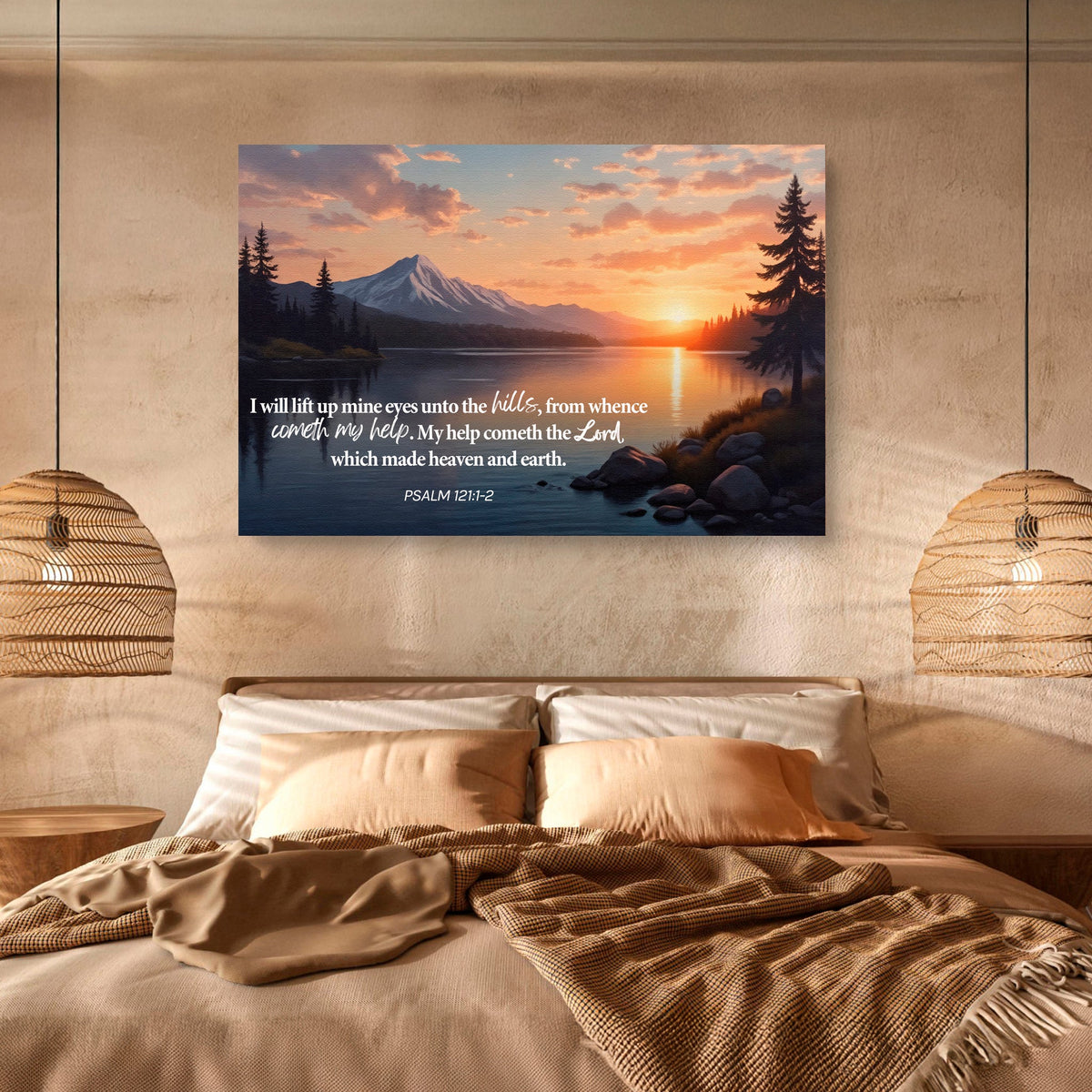 Psalm 121:1-2 - A Song Of Ascents Faith Wall Sign