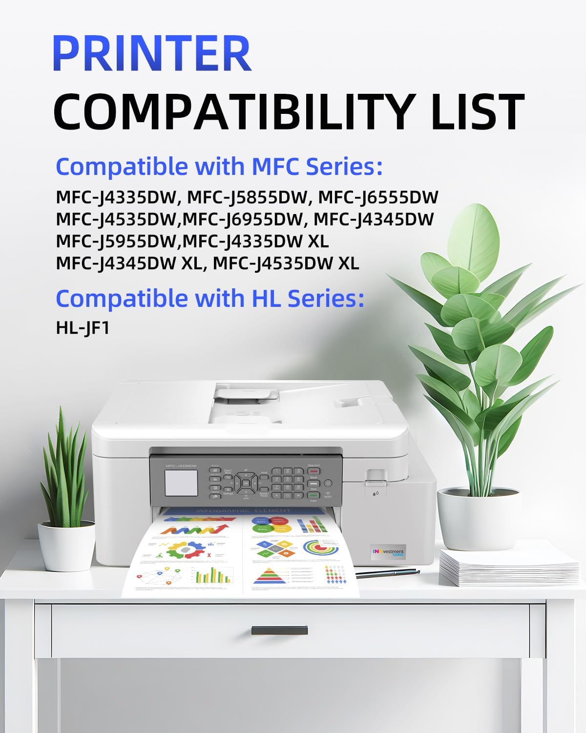 myCartridge Brother MFC-J4335DW Ink Cartridges With Chip 4-Pack (Black, Cyan, Magenta, Yellow) | Brother MFC-J4335DW · LC406XL High Yield · Smart Chips Installed