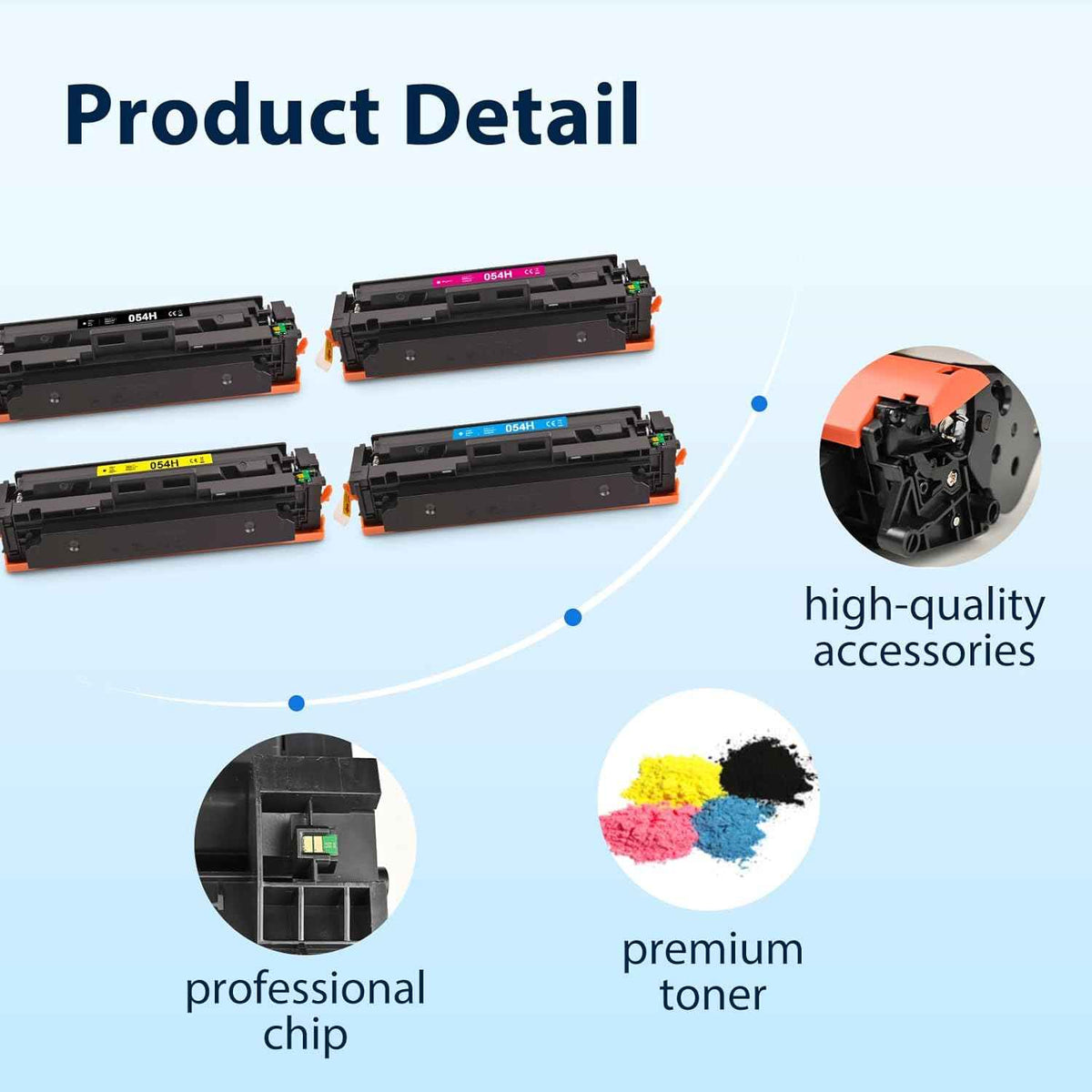 myCartridge Compatible Canon 054H Toner Cartridge 4-Pack (Black, Cyan, Yellow, Magenta) | MF641Cw MF642Cdw MF643Cdw MF644Cdw MF645Cx LBP621Cw LBP622Cdw LBP623Cdw MF641Cw MF643Cdw MF645Cx LBP621Cw LBP623Cdw | 3100 Pages High Yield