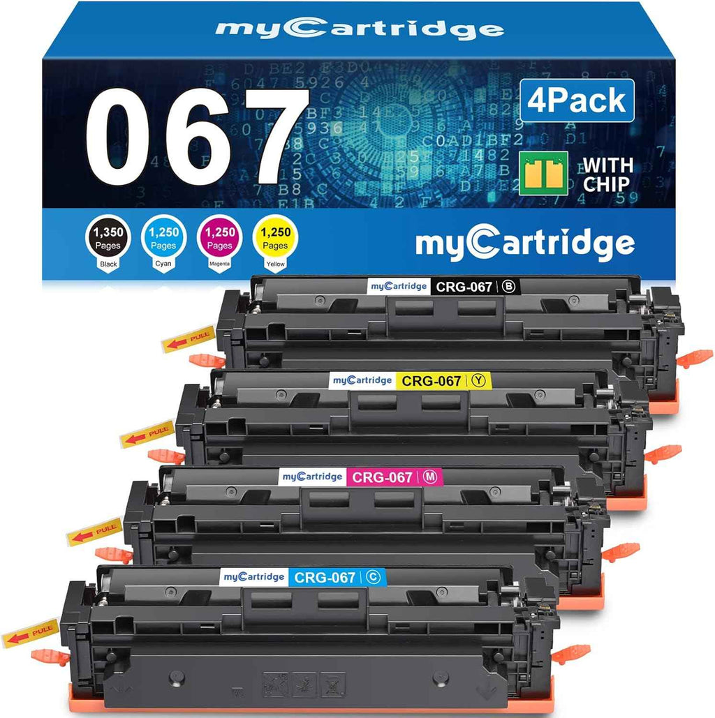 myCartridge Canon 067 Toner 4-Pack (Black, Cyan, Yellow, Magenta) | LBP632Cdw LBP633Cdw MF653Cdw MF654Cdw MF656Cdw LBP631Cw LBP633Cdw MF651Cw MF655Cdw MF657Cdw LBP631C LBP632C MF654C MF656C |