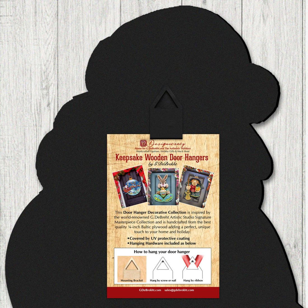 Dark Night Presents Santa Door Decor by Susan Winget - Christmas Santa and Snowman Decor - 8471104H-SW