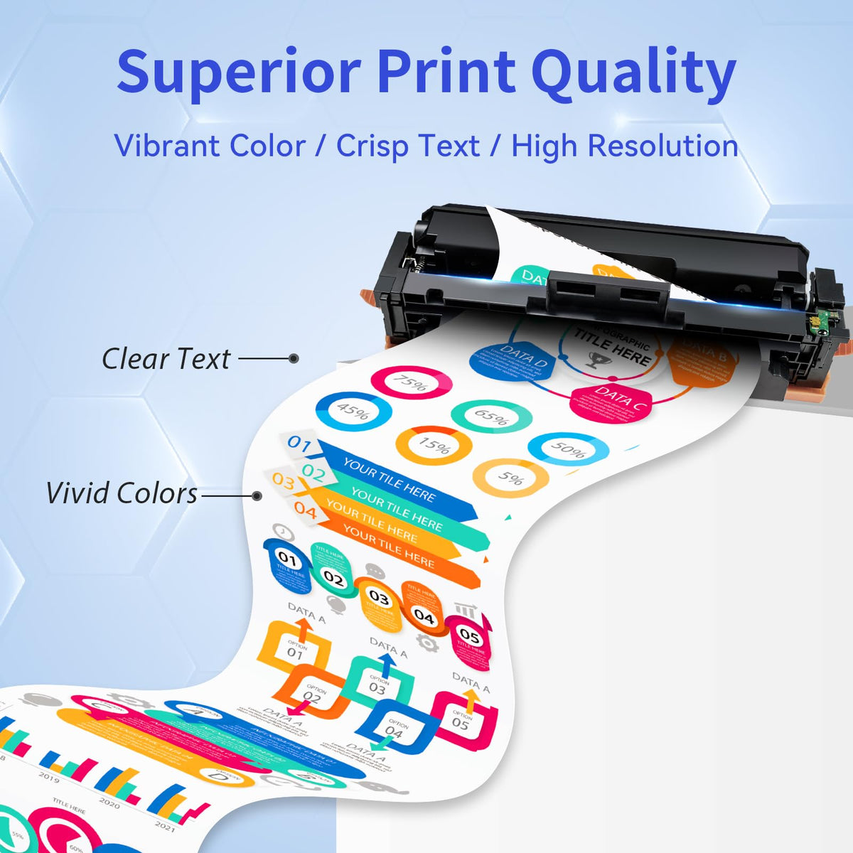 myCartridge HP Color LaserJet Pro MFP M283fdw Toner With Chip 4-Pack (Black, Cyan, Yellow, Magenta) | HP Color LaserJet Pro MFP M283fdw · High-Yield · Latest Chip Version|