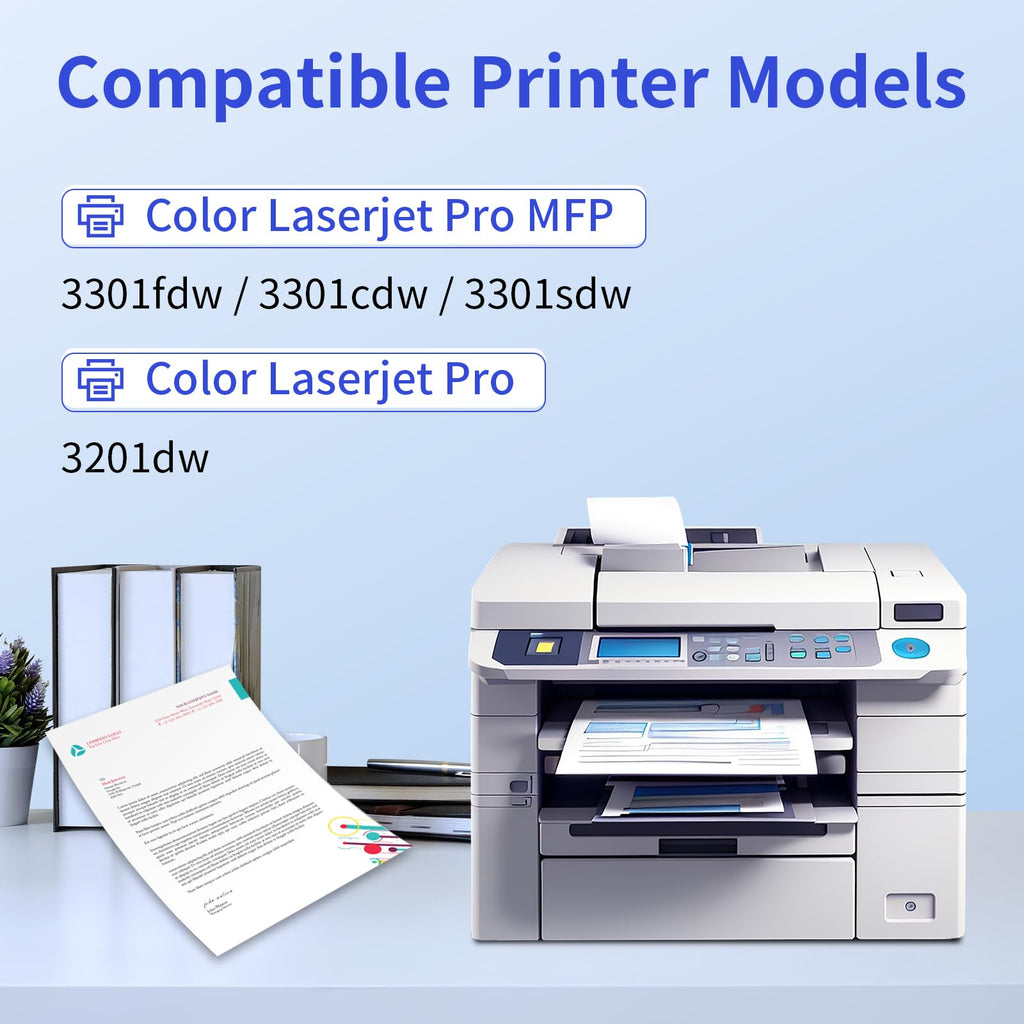 myCartridge HP Color LaserJet Pro 3201dw 218A Toner With Chip 4-Pack (Black, Cyan, Yellow, Magenta) | Standard Yield · Lower Upfront Cost